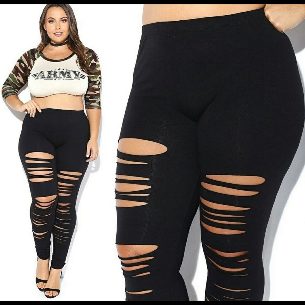 Black plus size leggings